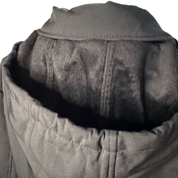 Michael Kors Black Hooded Trench Coat Women's Size 2X - Picture 11 of 14